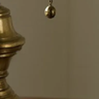 A 4x upscale by classic resampling: the brass lamp stem is soft.